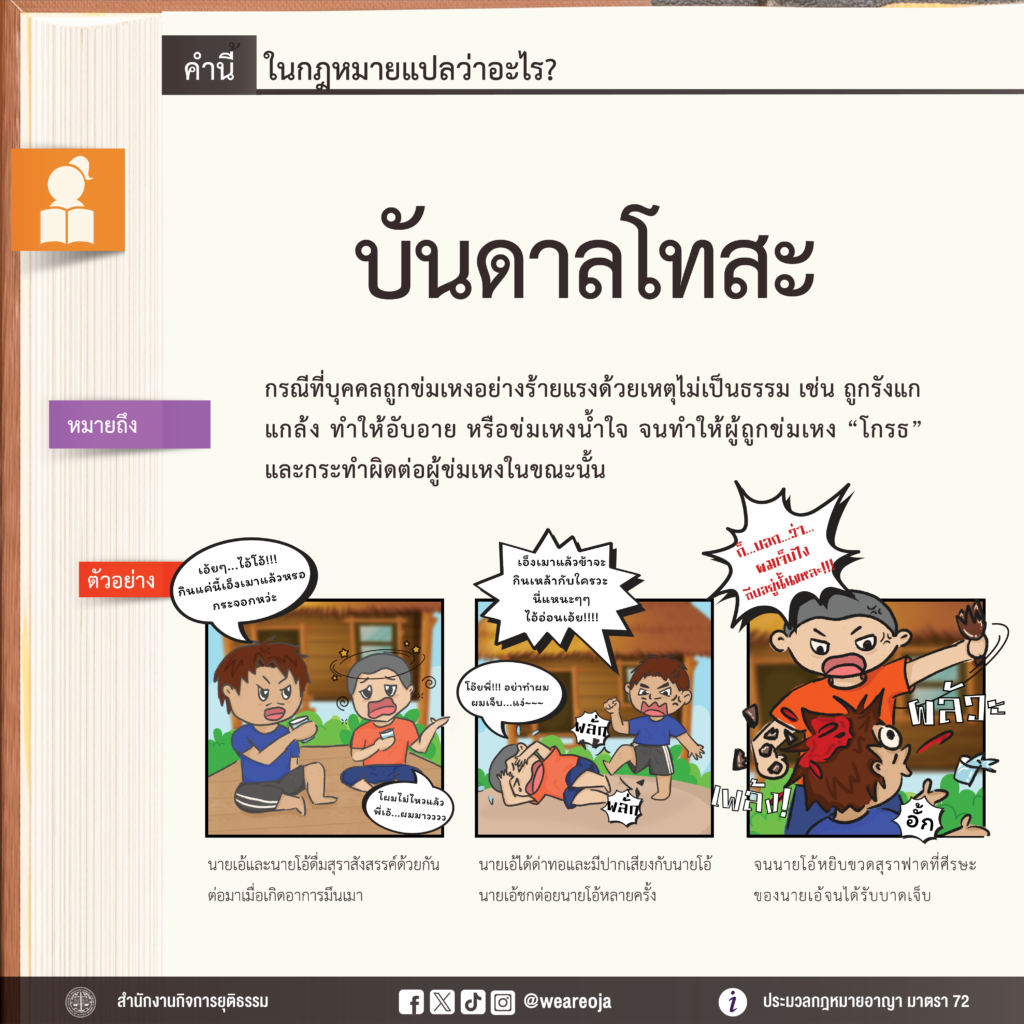 บันดาลโทสะหมายความว่า